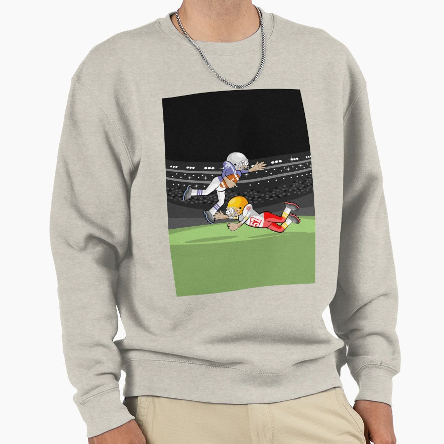 American Football Player Dodging Sweatshirt - Custom Art Print Men Women - T-Shirt, Sweatshirt, Hoodie