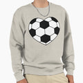 Heart Soccer Ball Sweatshirt - Casual Everyday Wear for Adults - T-Shirt, Sweatshirt, Hoodie