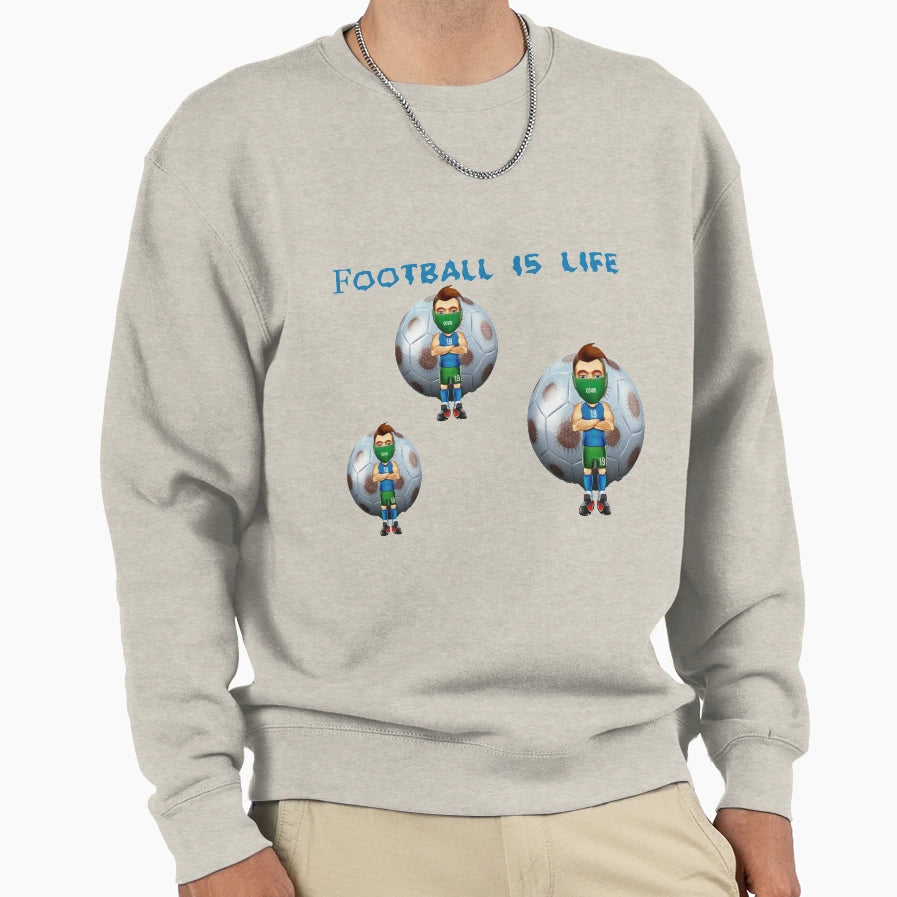 He Likes Football Sweatshirt - Aesthetic Graphic for Adults - T-Shirt, Sweatshirt, Hoodie