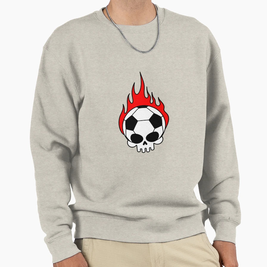 Halloween Soccer Ball Scary Sweatshirt - Unique Graphic for Adults - T-Shirt, Sweatshirt, Hoodie