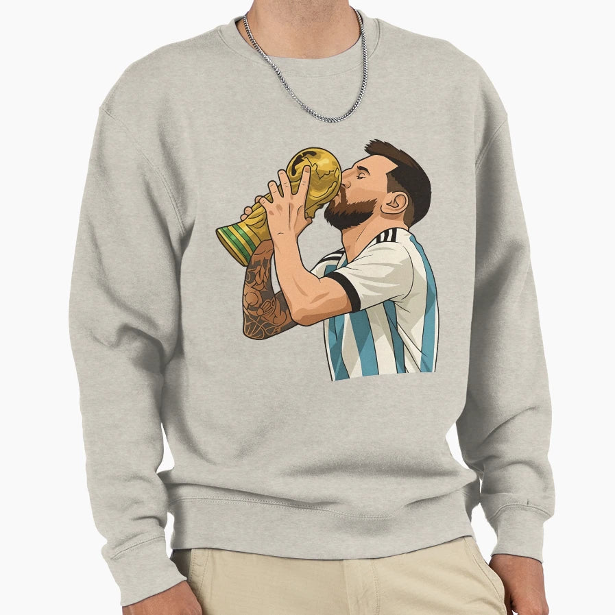 Messi Cup Sweatshirt - Novelty Apparel Men Women - T-Shirt, Sweatshirt, Hoodie