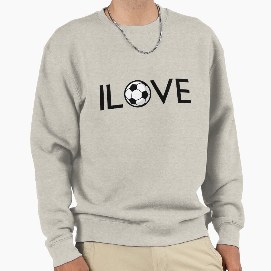 I Love Football Sweatshirt - Casual Everyday Wear for Adults - T-Shirt, Sweatshirt, Hoodie
