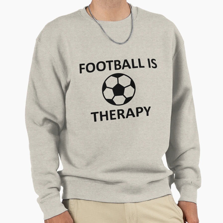 Football Is Therapy Sweatshirt - Graphic Print Men Women - T-Shirt, Sweatshirt, Hoodie