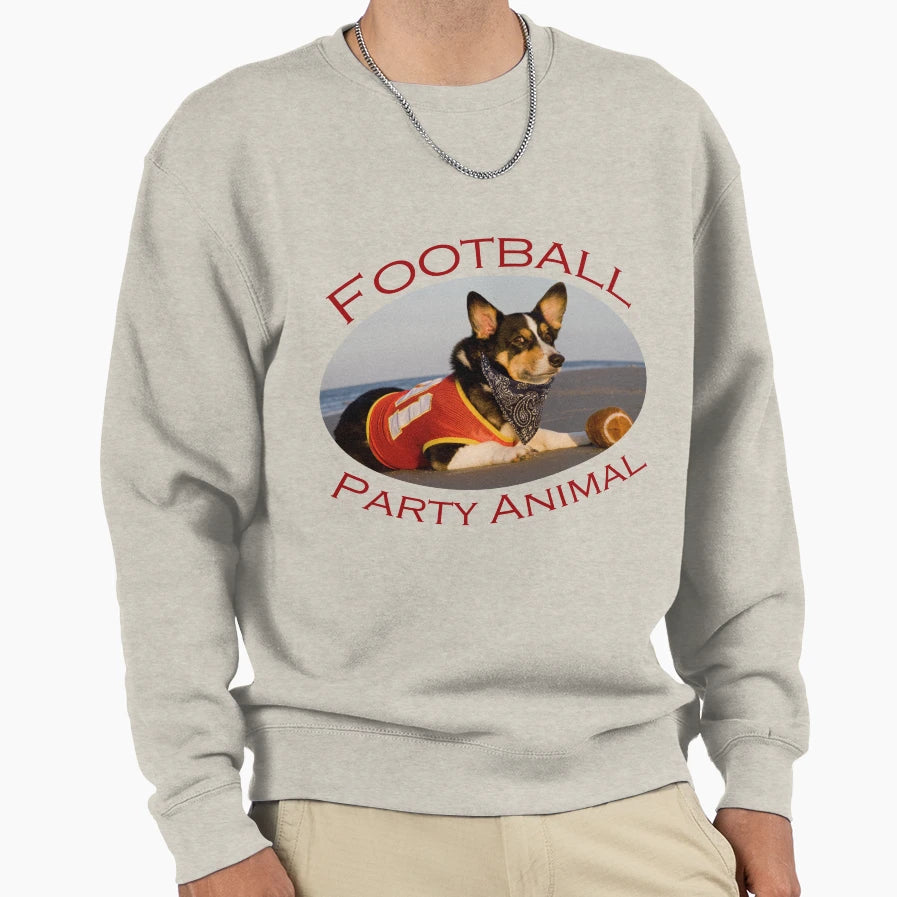 Football Party Animal Sweatshirt - Aesthetic Graphic Men Women - T-Shirt, Sweatshirt, Hoodie