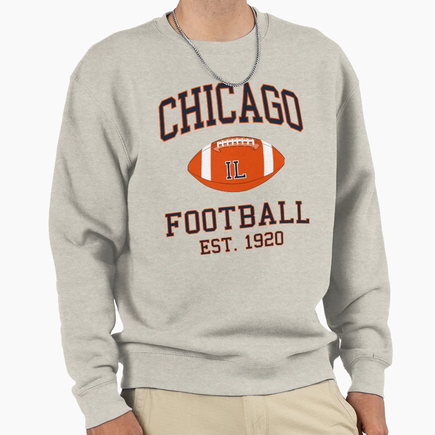 Chicago Football Sweatshirt - Fun Novelty Design for Adults - T-Shirt, Sweatshirt, Hoodie