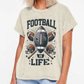 Football Is Life Game Day True T-Shirt - Casual Everyday Wear for Adults - T-Shirt, Sweatshirt, Hoodie