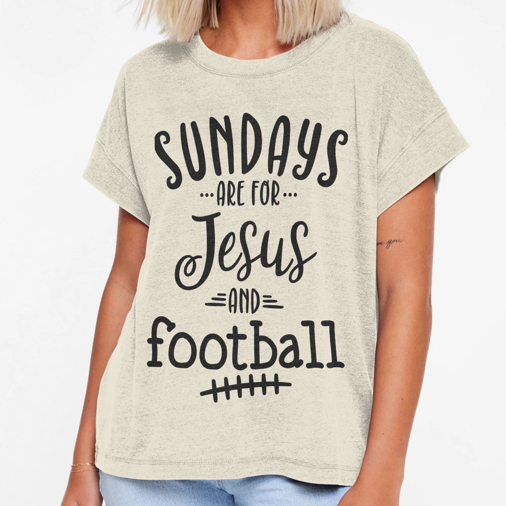 Sundays Are Jesus And Football T-Shirt - Unique Graphic for Adults - T-Shirt, Sweatshirt, Hoodie