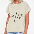 Heart Beat Heartbeat Heartbeat Line T-Shirt - Minimalist Print Men Women - T-Shirt, Sweatshirt, Hoodie