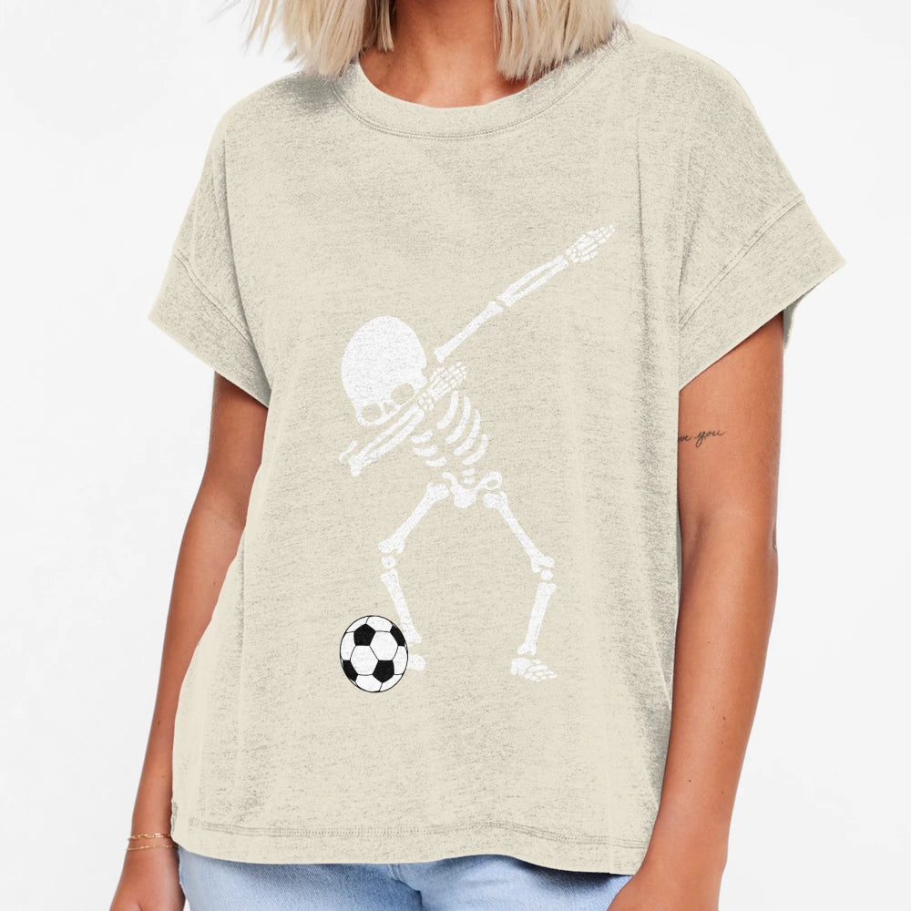 Halloween Dabbing Skeleton Soccer Ball T-Shirt - Fun Novelty Design Unisex - T-Shirt, Sweatshirt, Hoodie