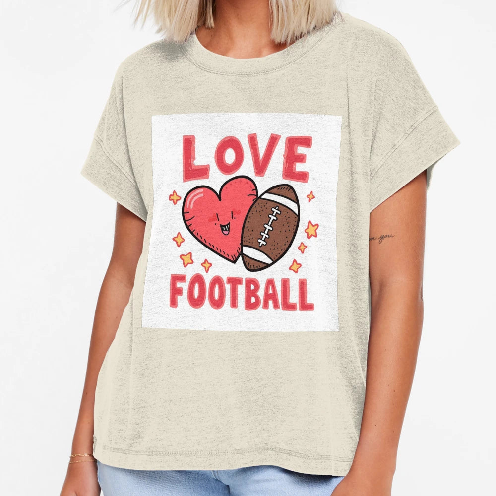 Love Football T-Shirt - Casual Everyday Wear for Adults - T-Shirt, Sweatshirt, Hoodie