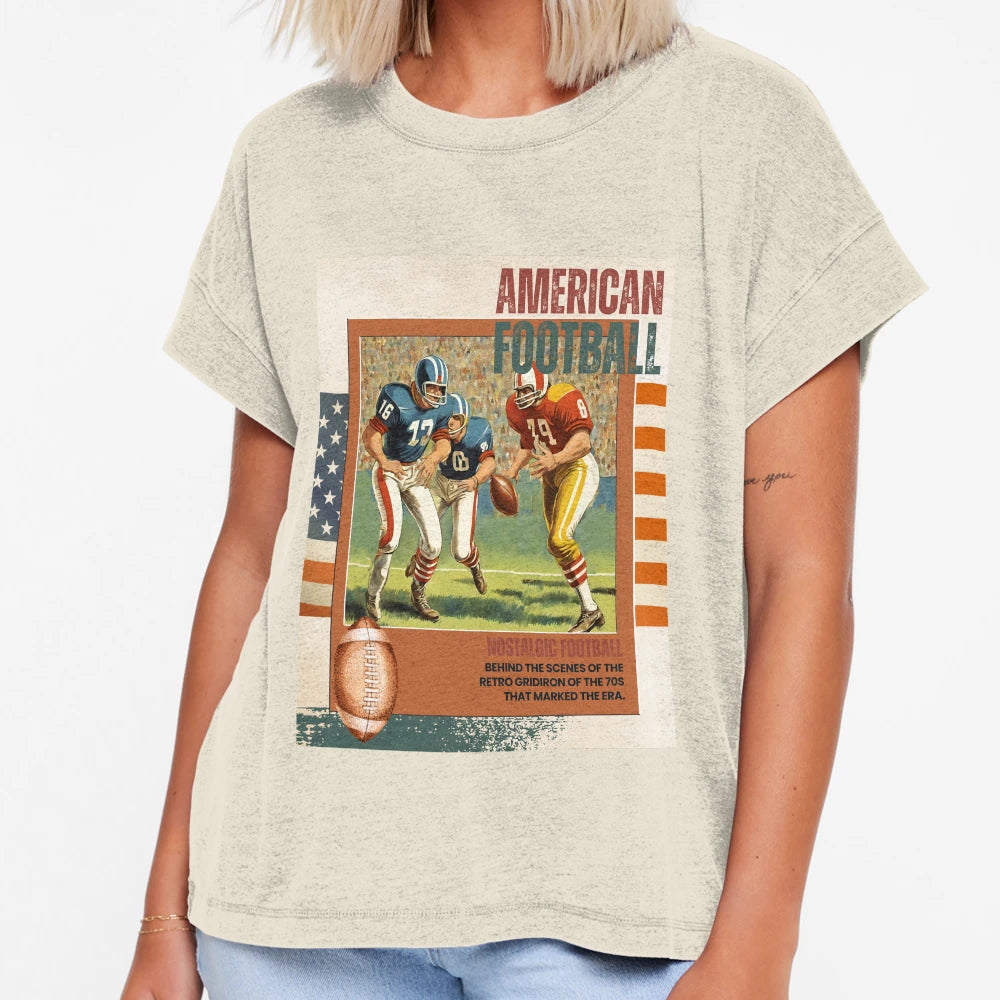 Nostalgic Foot Ball T-Shirt - Unique Graphic Unisex - T-Shirt, Sweatshirt, Hoodie