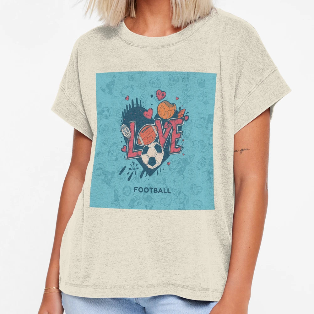 Love Football T-Shirt - Fun Novelty Design for Adults - T-Shirt, Sweatshirt, Hoodie