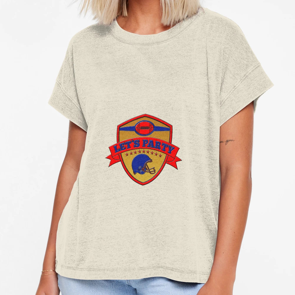 American Football Lets Party Shield T-Shirt - Casual Everyday Wear Unisex - T-Shirt, Sweatshirt, Hoodie