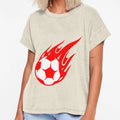 Football Red Fireball Ball Football T-Shirt - Unique Graphic for Adults - T-Shirt, Sweatshirt, Hoodie