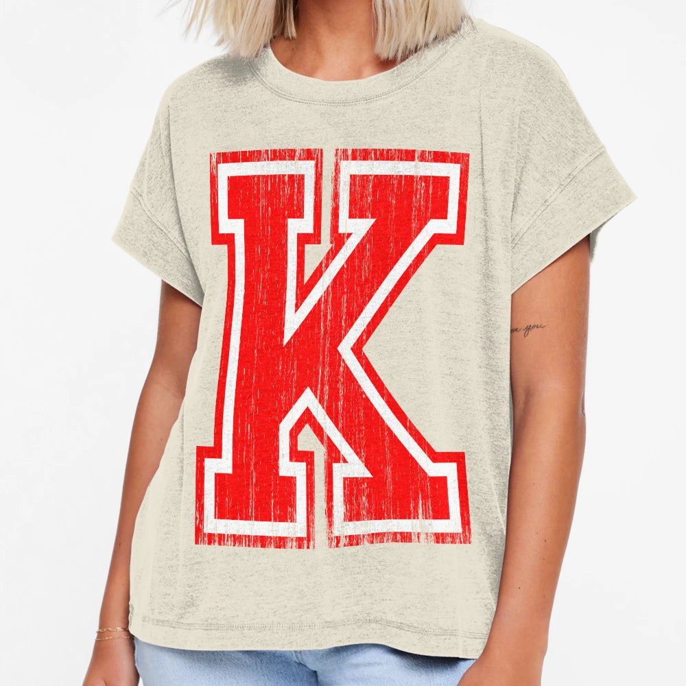 Big Red Letter K T-Shirt - Custom Art Print for Adults - T-Shirt, Sweatshirt, Hoodie
