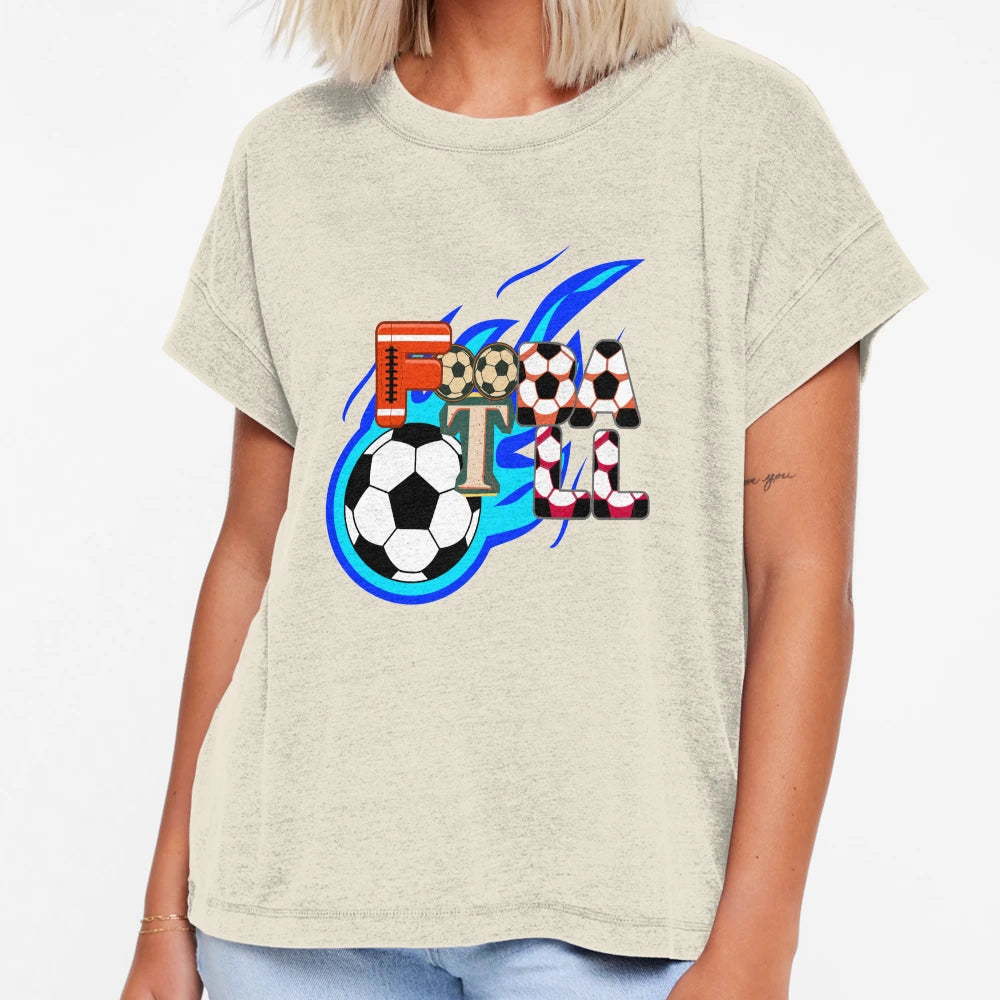 Football Typography Art Soccer Ball T-Shirt - Fun Novelty Design Unisex - T-Shirt, Sweatshirt, Hoodie