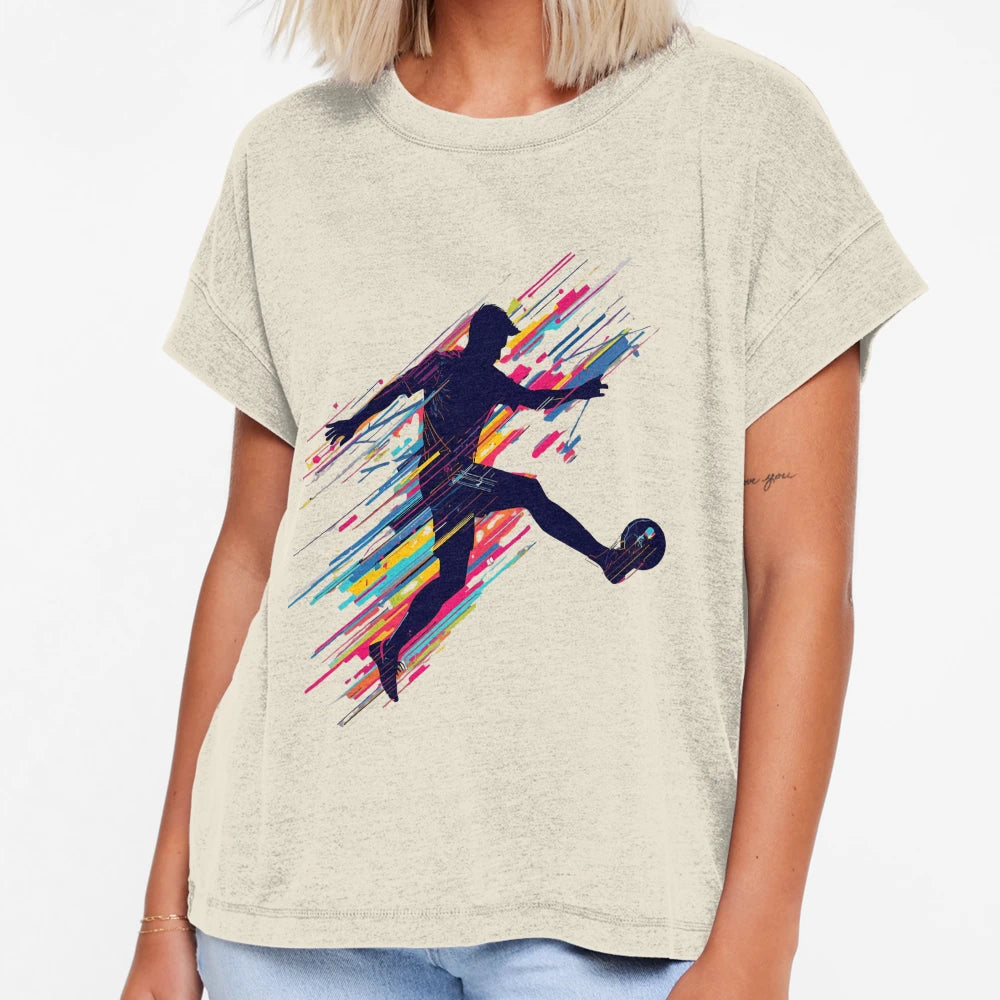 Rainbow Colour Streak Soccer Kick 1 T-Shirt - Streetwear Style for Adults - T-Shirt, Sweatshirt, Hoodie
