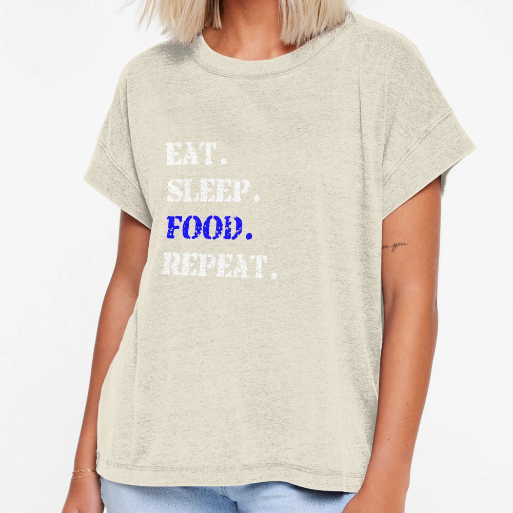 Eat Sleep Food Repeat T-Shirt - Minimalist Print for Adults - T-Shirt, Sweatshirt, Hoodie