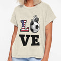 Love Soccer T-Shirt - Custom Art Print for Adults - T-Shirt, Sweatshirt, Hoodie
