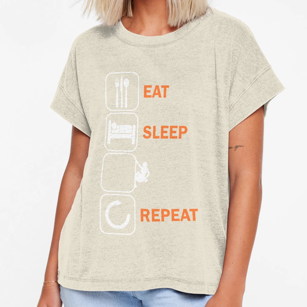 Eat Sleep Climbing Bouldering Climber T-Shirt - Trendy Graphic for Adults - T-Shirt, Sweatshirt, Hoodie