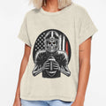 Skull American Football Player Dark T-Shirt - Aesthetic Graphic Unisex - T-Shirt, Sweatshirt, Hoodie