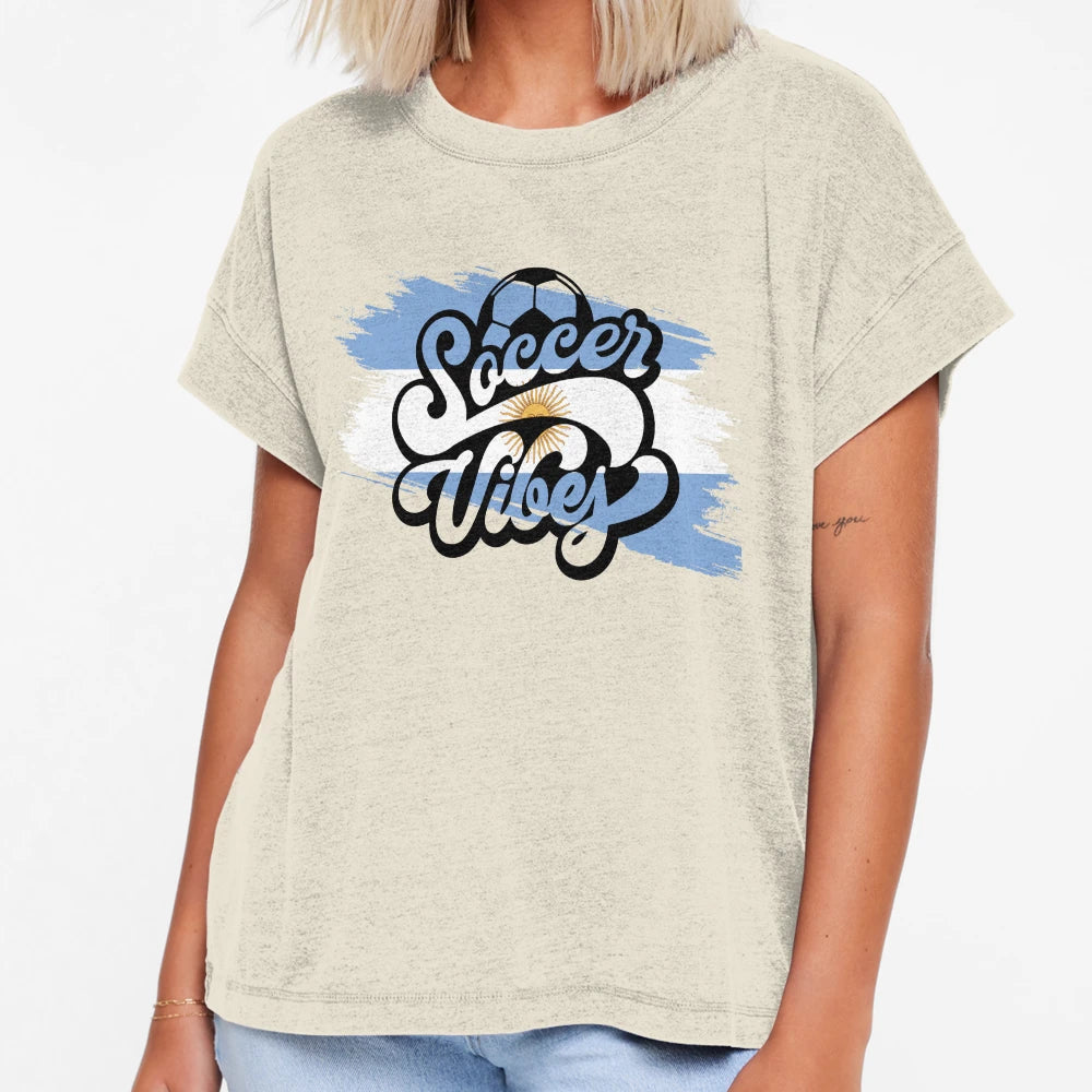 Soccer Vibes Argentina T-Shirt - Custom Art Print Men Women - T-Shirt, Sweatshirt, Hoodie
