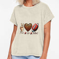 Peace Love Football T-Shirt - Graphic Print Unisex - T-Shirt, Sweatshirt, Hoodie