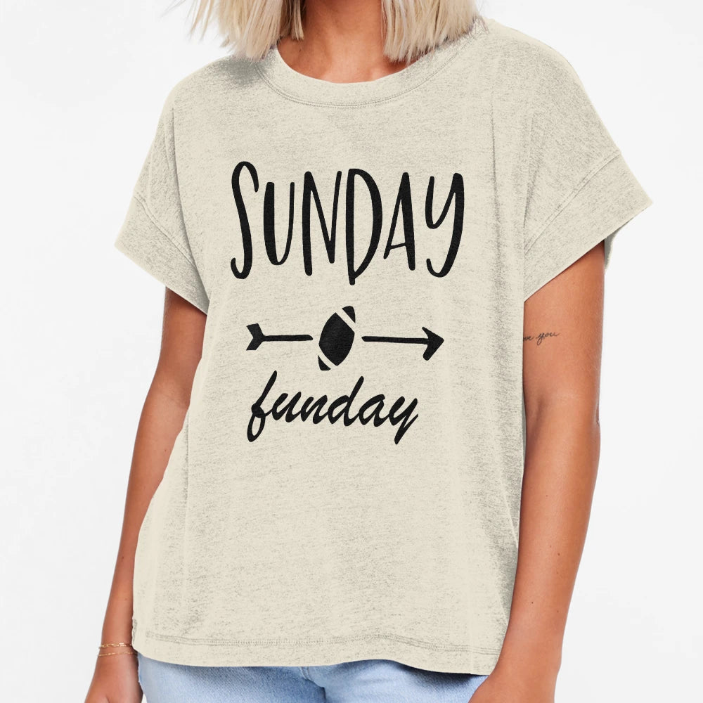Sunday Funday Football Sport Short T-Shirt - Graphic Print for Adults - T-Shirt, Sweatshirt, Hoodie