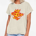Football Tiger Flame Fire Logo Animal T-Shirt - Novelty Apparel Unisex - T-Shirt, Sweatshirt, Hoodie
