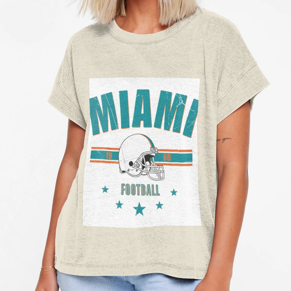 Miami Dolphins T-Shirt - Minimalist Print Men Women - T-Shirt, Sweatshirt, Hoodie