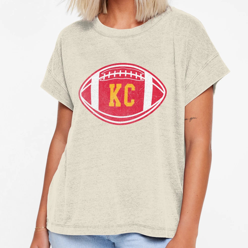 Kansas City Throwback Football T-Shirt - Trendy Graphic Men Women - T-Shirt, Sweatshirt, Hoodie