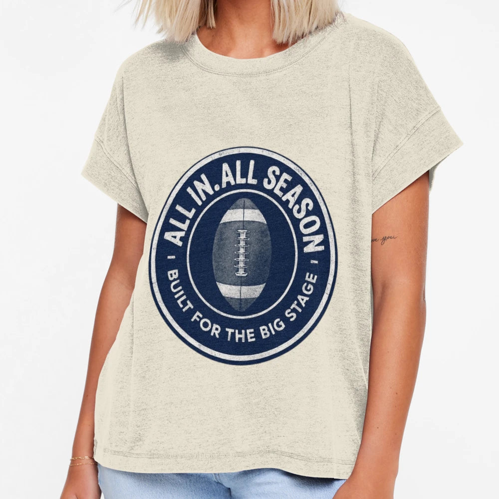 All All Season Built Big Stage Navy White T-Shirt - Custom Art Print Unisex - T-Shirt, Sweatshirt, Hoodie