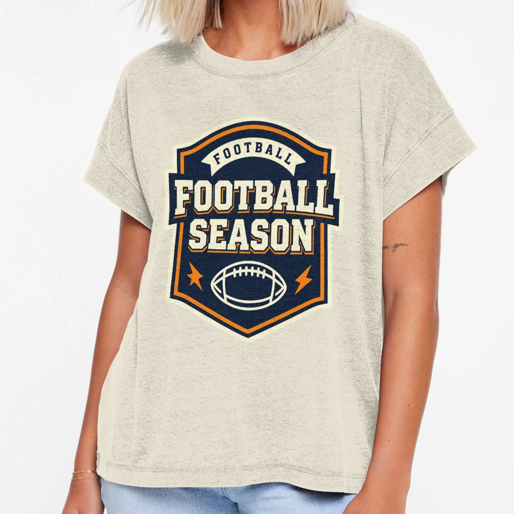 Football Season Badge American T-Shirt - Fun Novelty Design Men Women - T-Shirt, Sweatshirt, Hoodie
