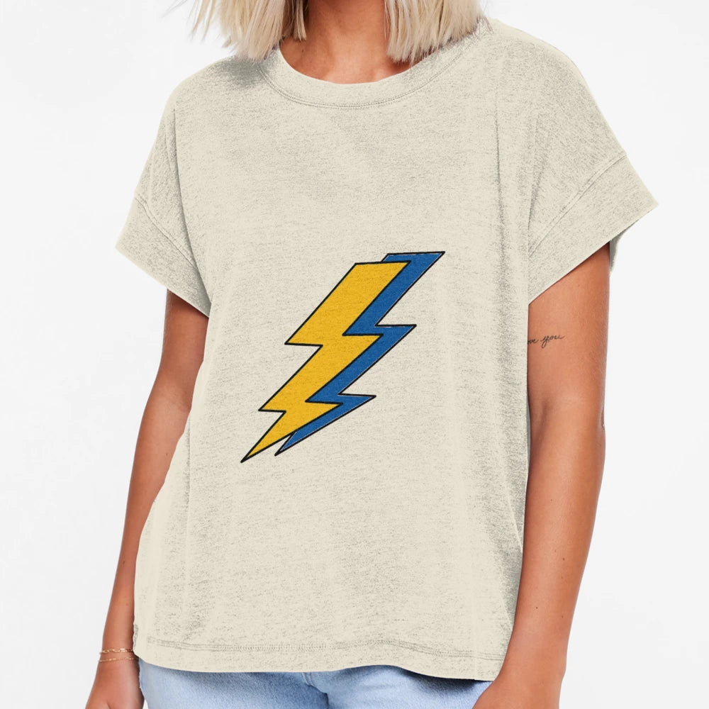Jwu Blue And Yellow Lightning T-Shirt - Custom Art Print Unisex - T-Shirt, Sweatshirt, Hoodie