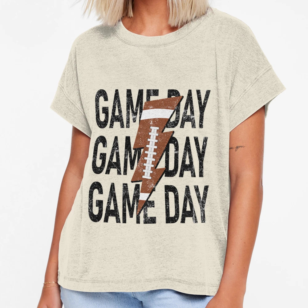 Womens Game Day Football American T-Shirt - Graphic Print for Adults - T-Shirt, Sweatshirt, Hoodie