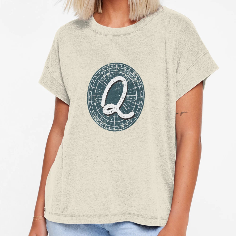 Monogram Q Sunburst Circle T-Shirt - Casual Everyday Wear Unisex - T-Shirt, Sweatshirt, Hoodie