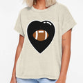 Black Heart Soccer Ball T-Shirt - Fun Novelty Design Unisex - T-Shirt, Sweatshirt, Hoodie