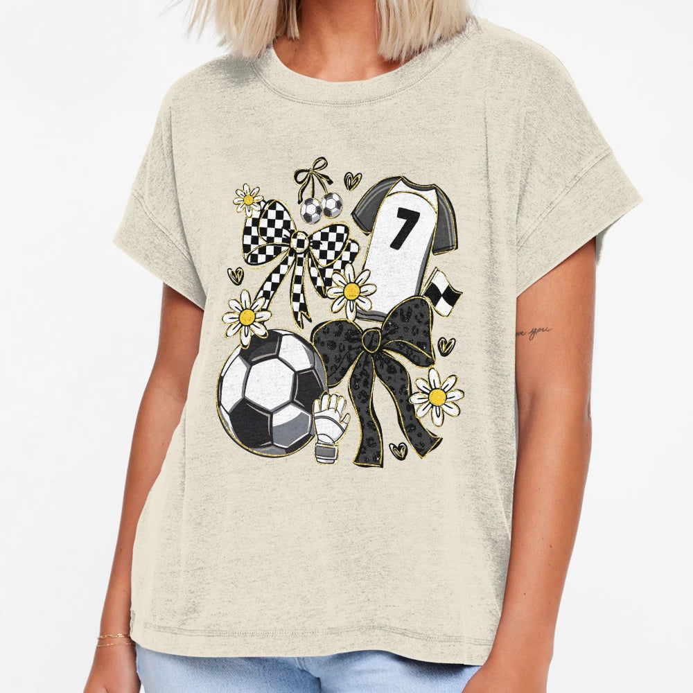 Soccer Coquette T-Shirt - Custom Art Print Men Women - T-Shirt, Sweatshirt, Hoodie