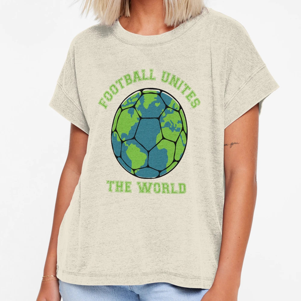 Football Unites World T-Shirt - Novelty Apparel for Adults - T-Shirt, Sweatshirt, Hoodie