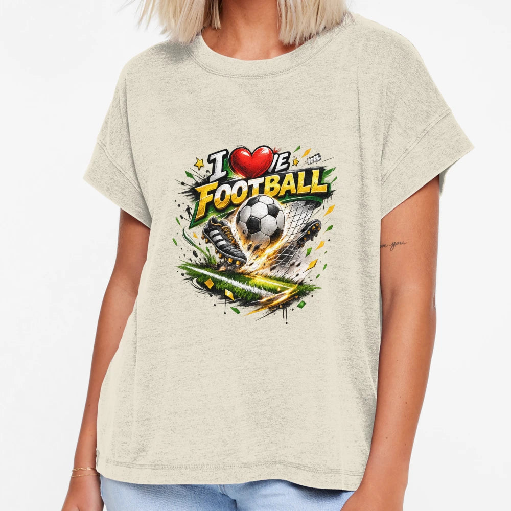 I Love Football Energetic Soccer Fan T-Shirt - Fun Novelty Design Unisex - T-Shirt, Sweatshirt, Hoodie