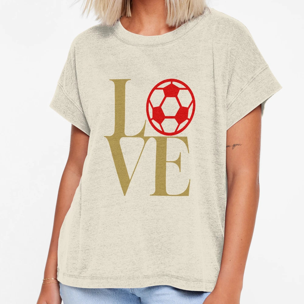 Love Football Gold B T-Shirt - Streetwear Style Men Women - T-Shirt, Sweatshirt, Hoodie