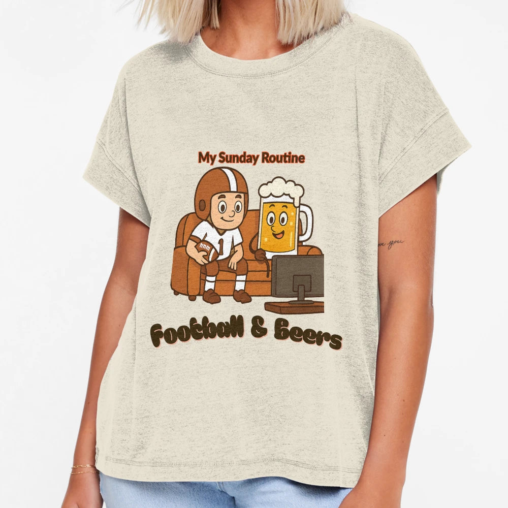 Cleveland Browns My Sunday Routine T-Shirt - Aesthetic Graphic for Adults - T-Shirt, Sweatshirt, Hoodie