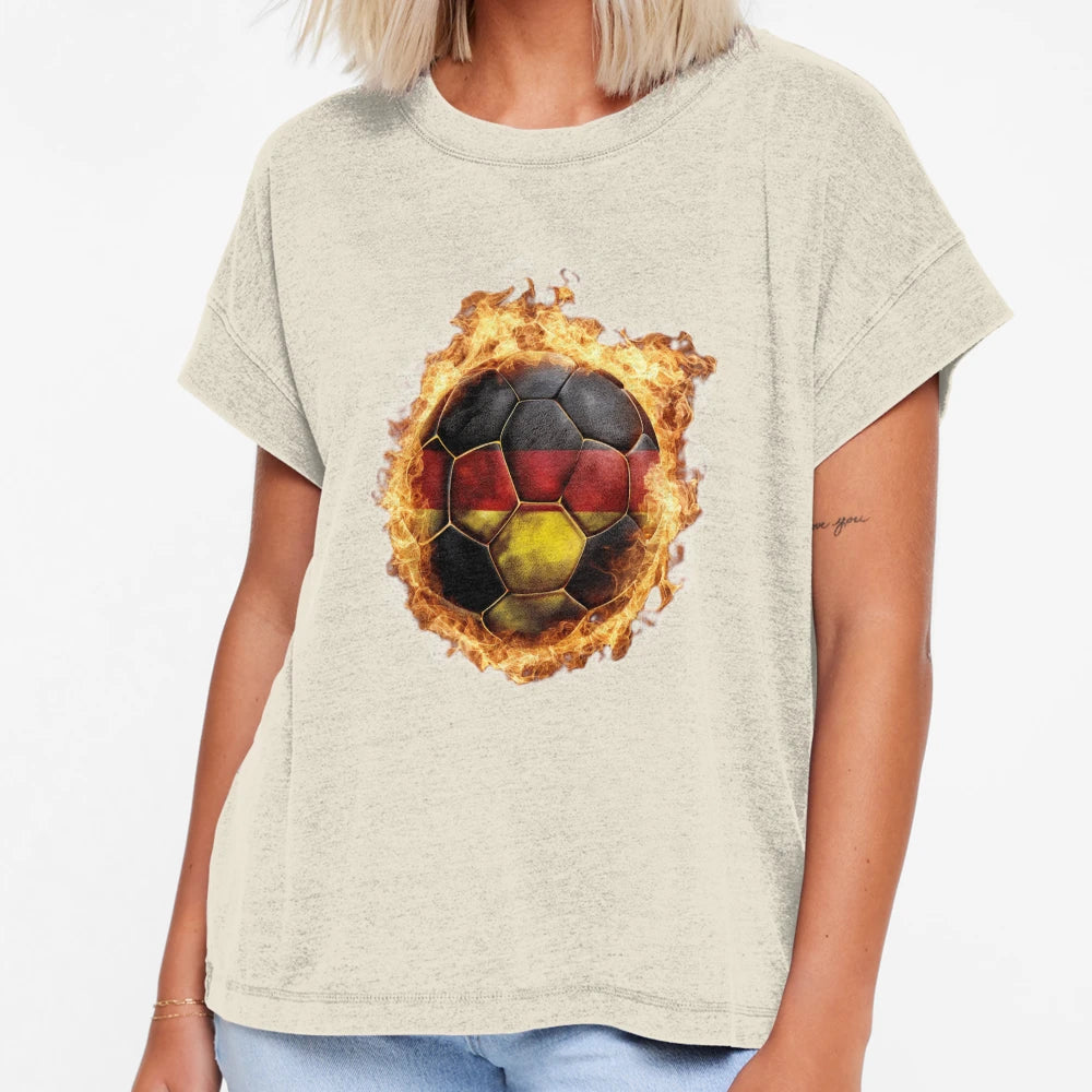 Burning Football Germany Iii T-Shirt - Trendy Graphic Men Women - T-Shirt, Sweatshirt, Hoodie