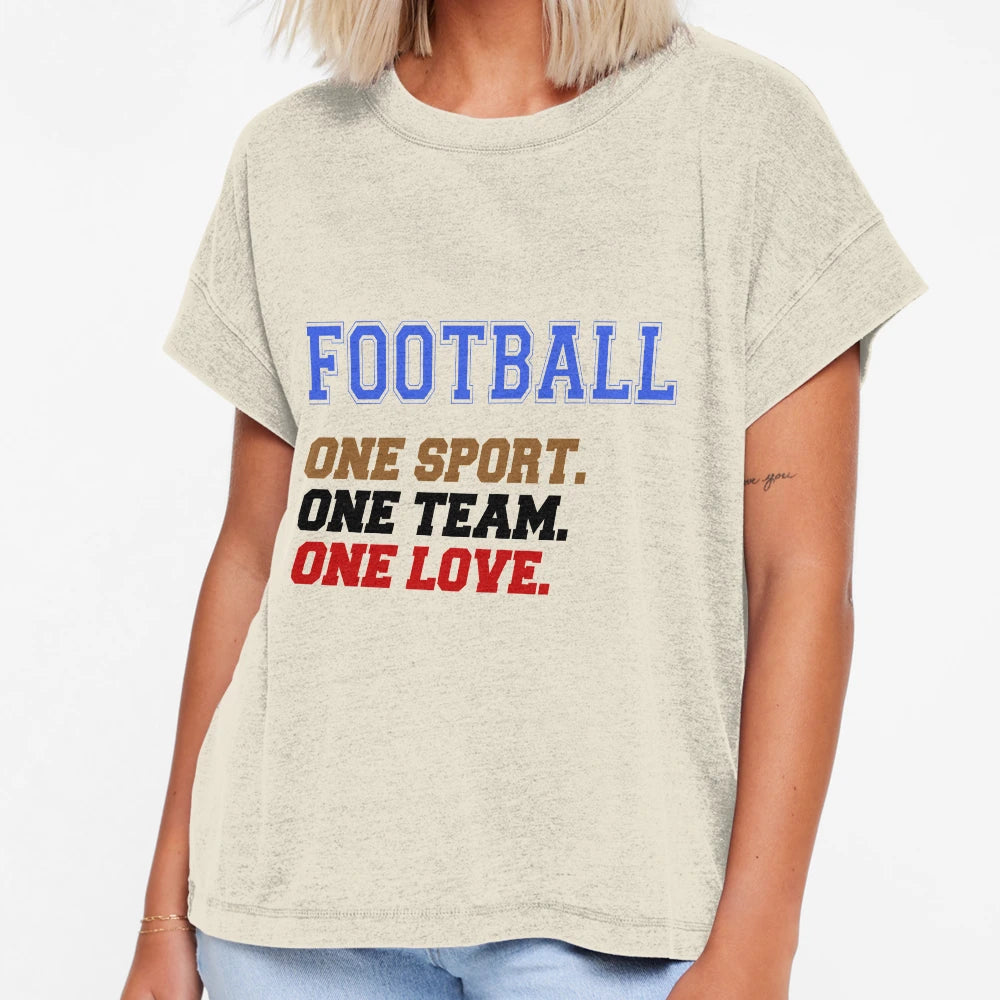 Football One Sport Team Love Fan T-Shirt - Custom Art Print Men Women - T-Shirt, Sweatshirt, Hoodie