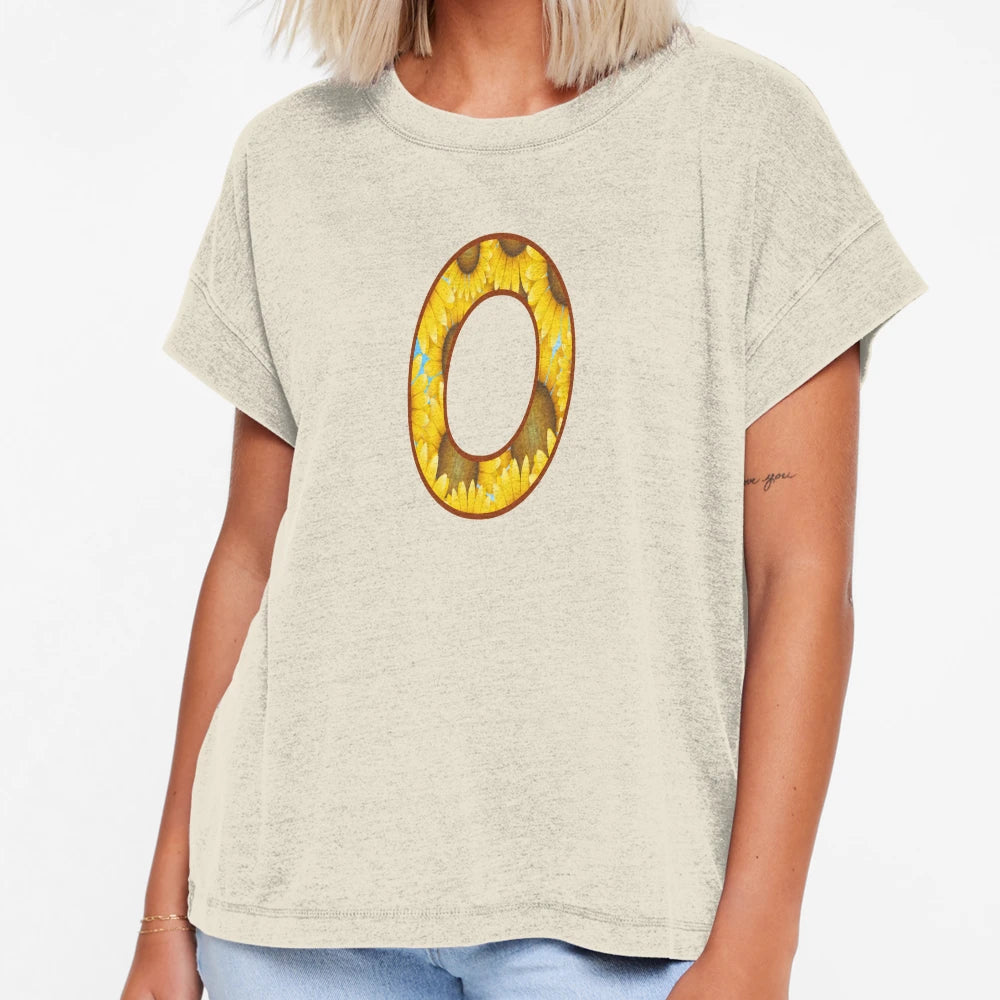 Letters Flowers O T-Shirt - Unique Graphic Unisex - T-Shirt, Sweatshirt, Hoodie