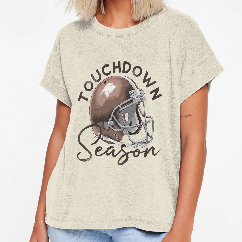 Touchdown Season Football Fan Helmet T-Shirt - Streetwear Style Men Women - T-Shirt, Sweatshirt, Hoodie