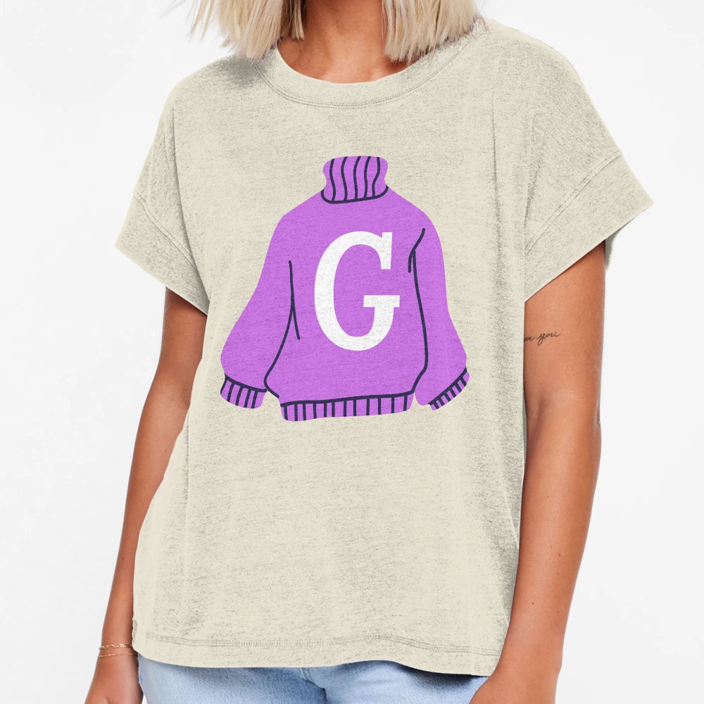 Letter T-Shirt - Trendy Graphic Unisex - T-Shirt, Sweatshirt, Hoodie