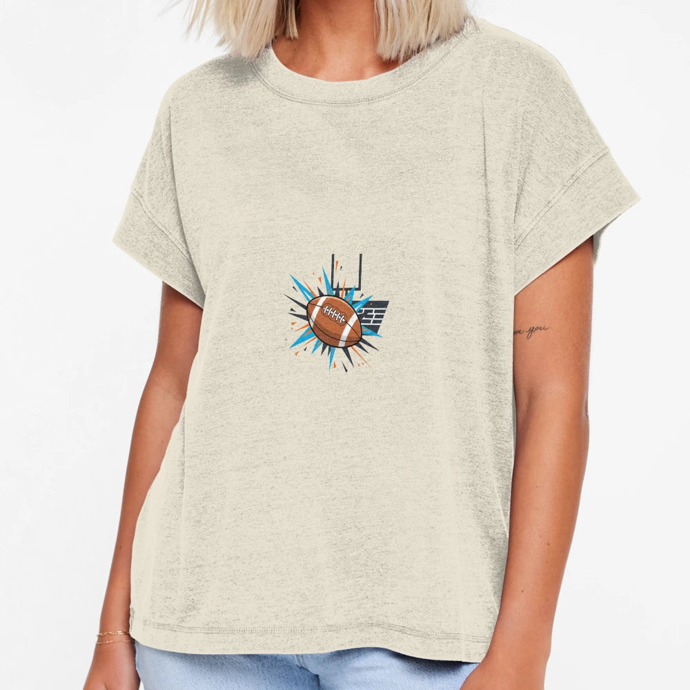 Cartoon Football Simple Gridiron T-Shirt - Custom Art Print for Adults - T-Shirt, Sweatshirt, Hoodie