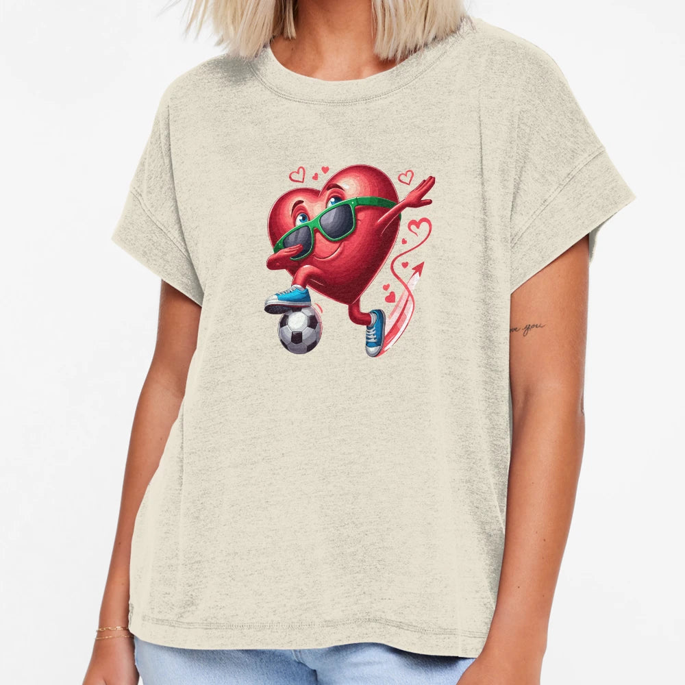 Playful Soccer Ball Heart Dab T-Shirt - Fun Novelty Design Men Women - T-Shirt, Sweatshirt, Hoodie