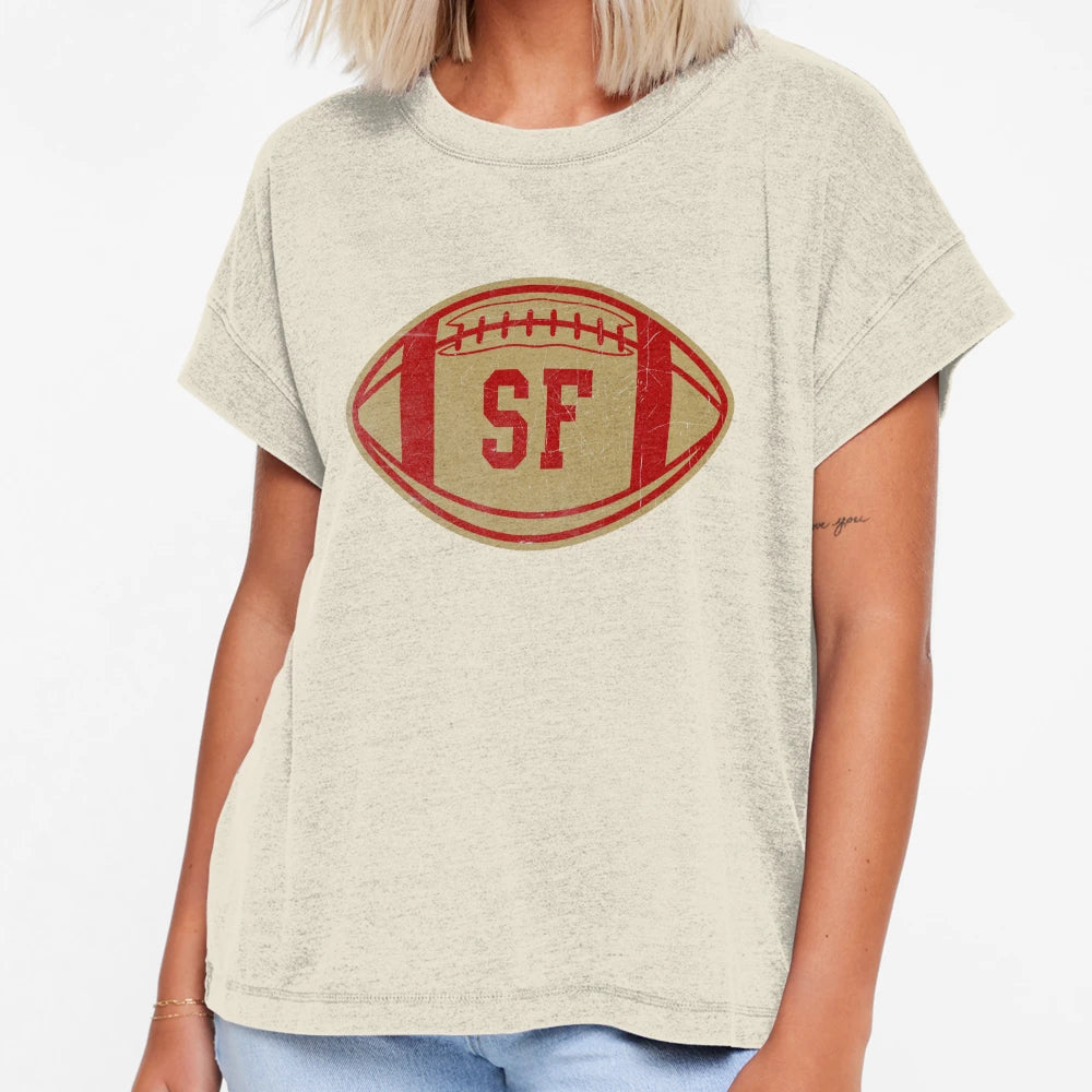 San Francisco Throwback Football T-Shirt - Streetwear Style for Adults - T-Shirt, Sweatshirt, Hoodie